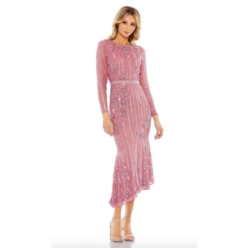 Elegant Pink Sequin Dress
